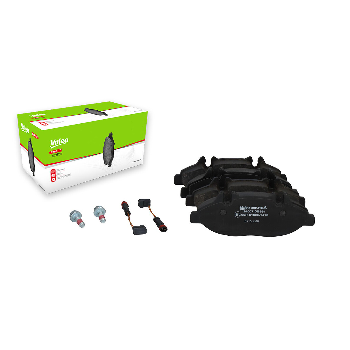 Jeu de 4 plaquettes de frein VALEO ref. 302418A